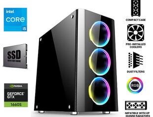 Gamer i5-4570 16GB 480GB SSD GTX 1660 Super 6GB Windows 10 Professional  цена и информация | Стационарные компьютеры | 220.lv