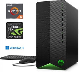 Стационарный компьютер HP Pavilion Gaming Ryzen 5-4600G 16GB 1TB SSD GTX 1650 SUPER Windows 11 Professional цена и информация | Стационарные компьютеры | 220.lv