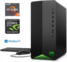 Стационарный компьютер HP Pavilion Gaming Ryzen 5-4600G 32GB 1TB SSD GTX 1650 SUPER Windows 11 Professional цена и информация | Стационарные компьютеры | 220.lv