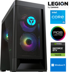 Legion T5 i5-11400F 16GB 512GB SSD GTX 1660 SUPER 6GB Windows 11 Stacionārais dators цена и информация | Стационарные компьютеры | 220.lv