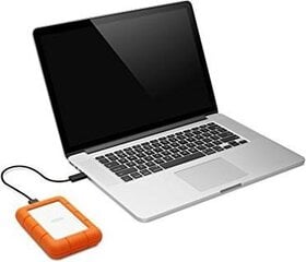 LACIE RUGGED MINI drive 4TB Shock/ rain/ pressure resistant USB3.0 2,5inch orange cena un informācija | Ārējie cietie diski | 220.lv