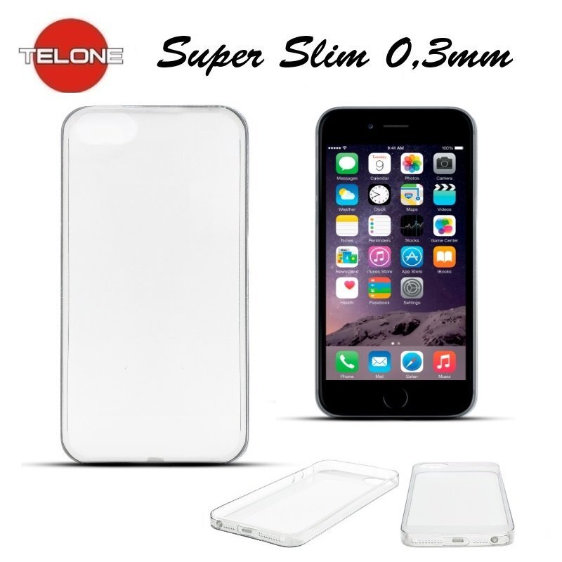 Telone Ultra Slim 0.3mm Back Case Apple iPhone 6 4.7inch super plāns telefona apvalks Caurspīdīgs cena un informācija | Telefonu vāciņi, maciņi | 220.lv