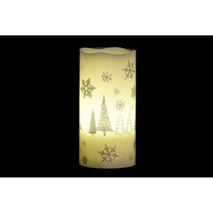 LED svece DKD Home Decor Ziemassvētki, vaska (7.5 x 7.5 x 15 cm) cena un informācija | Ziemassvētku dekorācijas | 220.lv