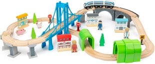 Koka rotaļlieta "Vilciens uz tilta" cena un informācija | Rotaļlietas zēniem | 220.lv
