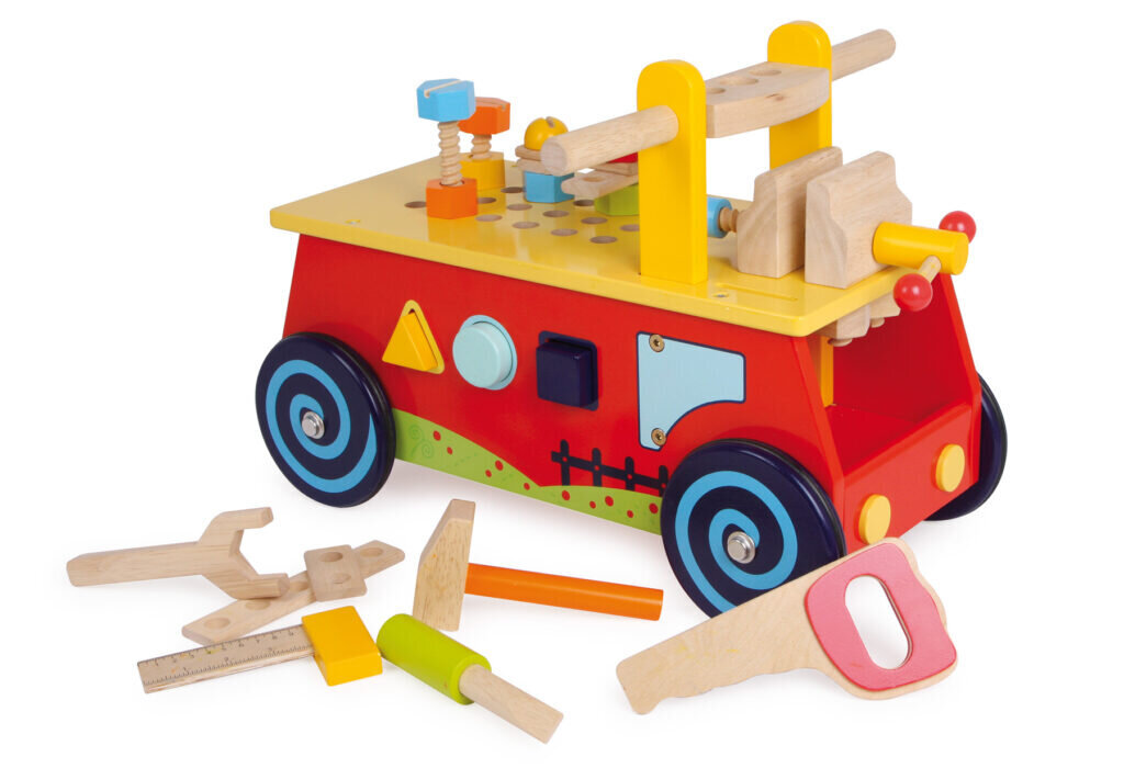 Koka rotaļlieta "Darba mašīna" cena un informācija | Attīstošās rotaļlietas | 220.lv