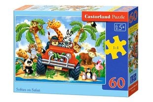 Puzle Castorland Softies on Safari,60 daļu cena un informācija | Puzles, 3D puzles | 220.lv