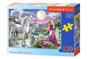 Пазл Castorland Princess and her Unicorns, 120 деталей цена и информация | Пазлы | 220.lv