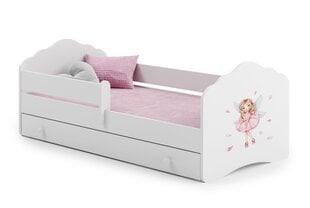 Bērnu gulta Casimo Barrier Girl with Wings 160x80cm cena un informācija | Bērnu gultas | 220.lv