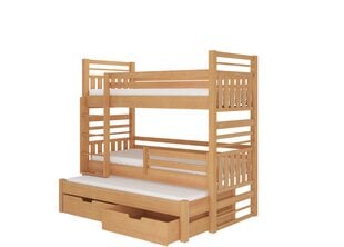Bērnu gulta Hippo 208x97x175cm, brūna cena un informācija | Bērnu gultas | 220.lv