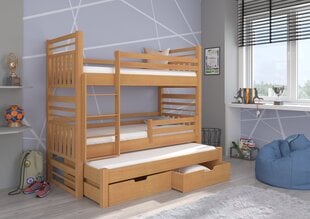 Детская кровать Hippo 190x87x175 см, коричневая цена и информация | Детские кровати | 220.lv