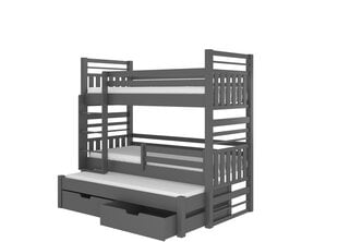 Детская кровать Hippo 190x87x175 см, темно-серая цена и информация | Детские кровати | 220.lv