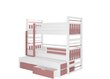 Bērnu gulta Hippo 190x87x175cm, balta/rozā цена и информация | Bērnu gultas | 220.lv