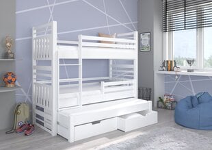 Bērnu gulta Hippo 190x87x175cm, balta цена и информация | Детские кровати | 220.lv