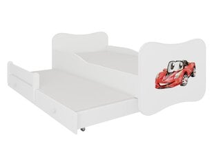 Bērnu gulta Gonzalo II Red Car 160x80cm cena un informācija | Bērnu gultas | 220.lv