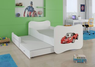 Детская кровать Gonzalo II Red Car 160x80см + Матрас цена и информация | Детские кровати | 220.lv