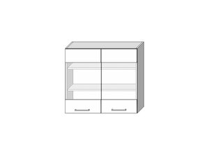 Piekarināms virtuves skapītis ar stiklu VITA WS80N, balts цена и информация | Кухонные шкафчики | 220.lv