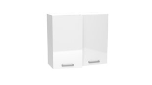 Подвесной кухонный шкаф с сушилкой VITA W80SU ALU, белый цвет цена и информация | Кухонные шкафчики | 220.lv