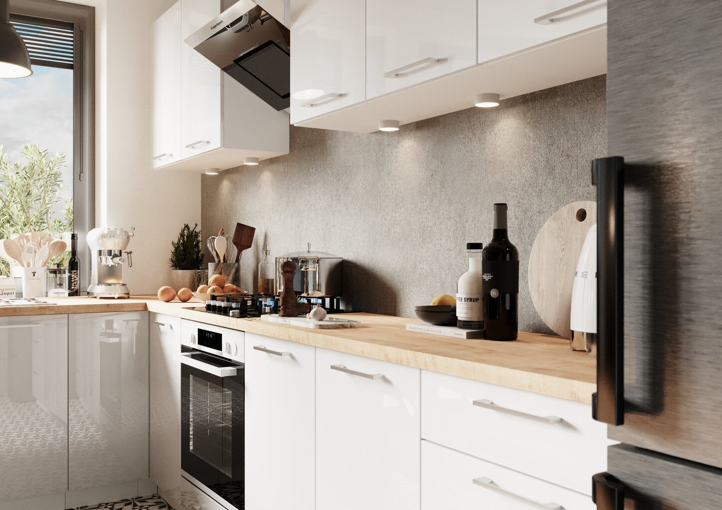 Piekarināms virtuves skapītis VITA W40 P/L, balts cena un informācija | Virtuves skapīši | 220.lv