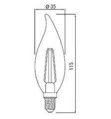 LED spuldze Filament C35L 4000K цена и информация | Лампочки | 220.lv