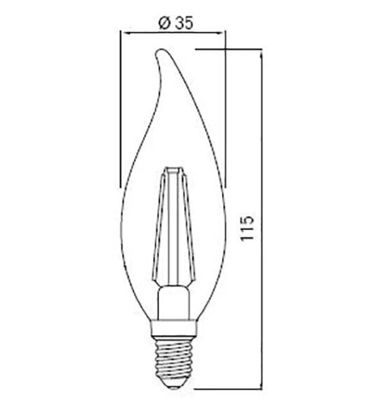 LED spuldze Filament C35L 4000K cena un informācija | Spuldzes | 220.lv