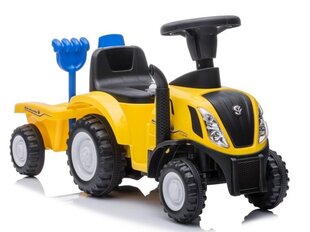 Детский толкающий трактор с прицепом и аксессуарами, желтый цена и информация | Игрушки для малышей | 220.lv