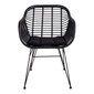 2-vu āra krēslu komplekts Trieste, melns цена и информация | Dārza krēsli | 220.lv