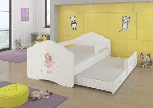 Детская кровать Casimo II Barrier Girl with Wings 160x80см + Матрас цена и информация | Детские кровати | 220.lv