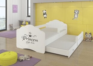 Детская кровать Casimo II Barrier Princess Black 160x80см + Матрас цена и информация | Детские кровати | 220.lv