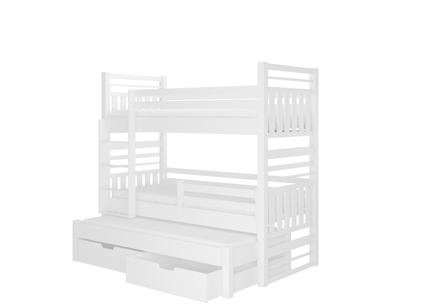 Bērnu gulta Hippo 208x97x175cm, balta cena un informācija | Bērnu gultas | 220.lv