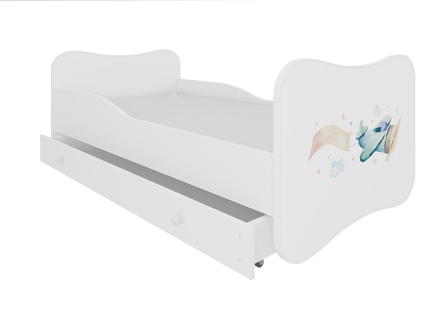 Bērnu gulta Gonzalo Plane with a Banner 160x80cm цена и информация | Bērnu gultas | 220.lv