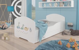 Детская кровать Pepe Dinosaurs 160x80см + Матрас + Ящик цена и информация | Детские кровати | 220.lv