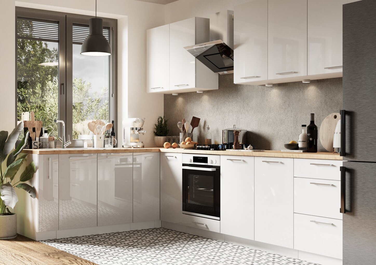 Piekarināms virtuves skapītis VITA W80, balts cena un informācija | Virtuves skapīši | 220.lv