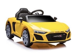 Vienvietīgs elektromobilis bērniem AUDI R8 A300, dzeltens cena un informācija | Bērnu elektroauto | 220.lv