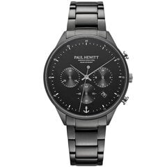 Vīriešu pulkstenis Paul Hewitt Solar Chrono Gun Metal Black PH-W-0297 PH-W-0297 цена и информация | Мужские часы | 220.lv