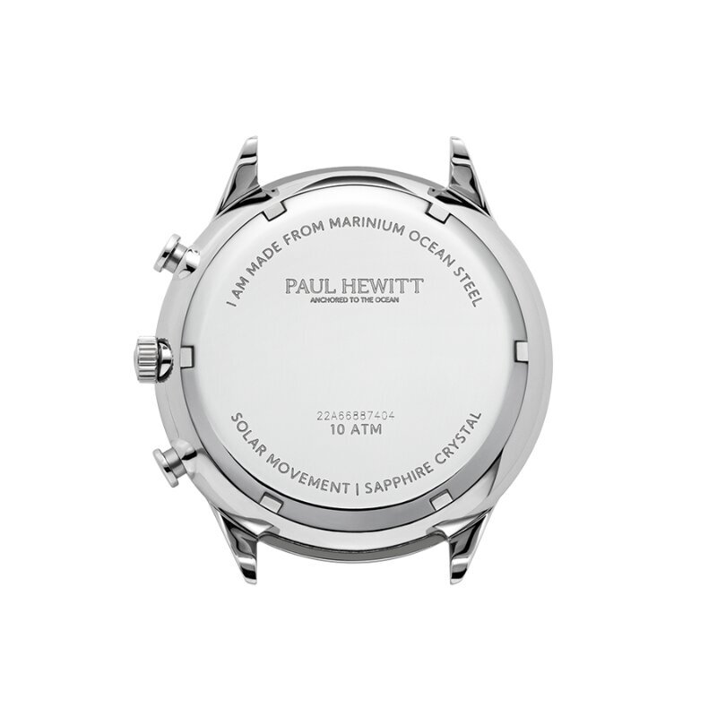 Vīriešu pulkstenis Paul Hewitt Solar Chrono Silver White PH-W-0302 PH-W-0302 cena un informācija | Vīriešu pulksteņi | 220.lv