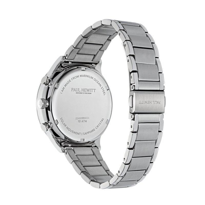 Vīriešu pulkstenis Paul Hewitt Solar Chrono Silver White PH-W-0302 PH-W-0302 cena un informācija | Vīriešu pulksteņi | 220.lv