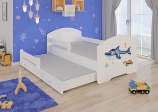 Детская кровать Pepe II Barrier Sea Animals 160x80см + Матрас цена и информация | Детские кровати | 220.lv