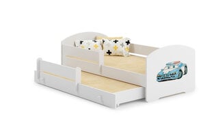 Детская кровать Pepe II Barrier Police Car 160x80см + Матрас цена и информация | Детские кровати | 220.lv