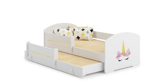 Bērnu gulta Pepe II Barrier Unicorn 160x80cm cena un informācija | Bērnu gultas | 220.lv
