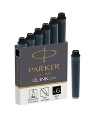 Стержни Parker Quink Mini, 6 шт. цена и информация | Письменные принадлежности | 220.lv