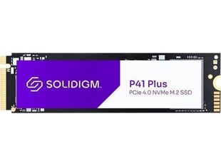 Solidigm SSD P41 PLUS SERIES, 512 ГБ, M.2 2280, PCIE 4.0 X4, NVME, 3D QLC цена и информация | Внутренние жёсткие диски (HDD, SSD, Hybrid) | 220.lv