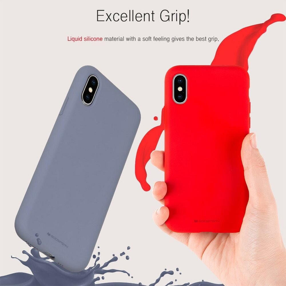 iPhone 14 Pro silikona telefona vāciņš Mercury, sarkans cena un informācija | Telefonu vāciņi, maciņi | 220.lv