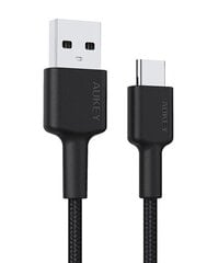 AUKEY CB-CA3 OEM bylon Quick Charge USB C-USB A 3.1 | FCP | AFC | 3 m | 5Gbps | 3A | 60W PD | 20V cena un informācija | Savienotājkabeļi | 220.lv