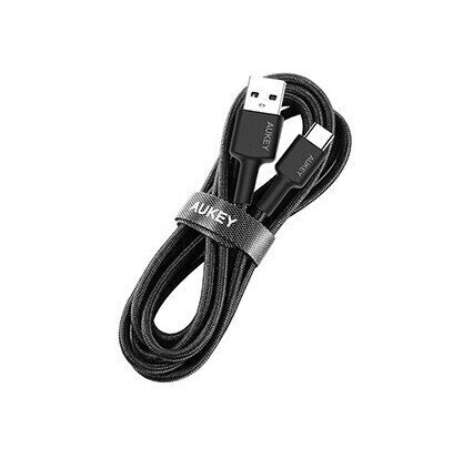 AUKEY CB-CA1 OEM neilona Quick Charge USB C-USB A 3.1 | FCP | AFC | 1 m | 5Gbps | 3A | 60W PD | 20V cena un informācija | Savienotājkabeļi | 220.lv