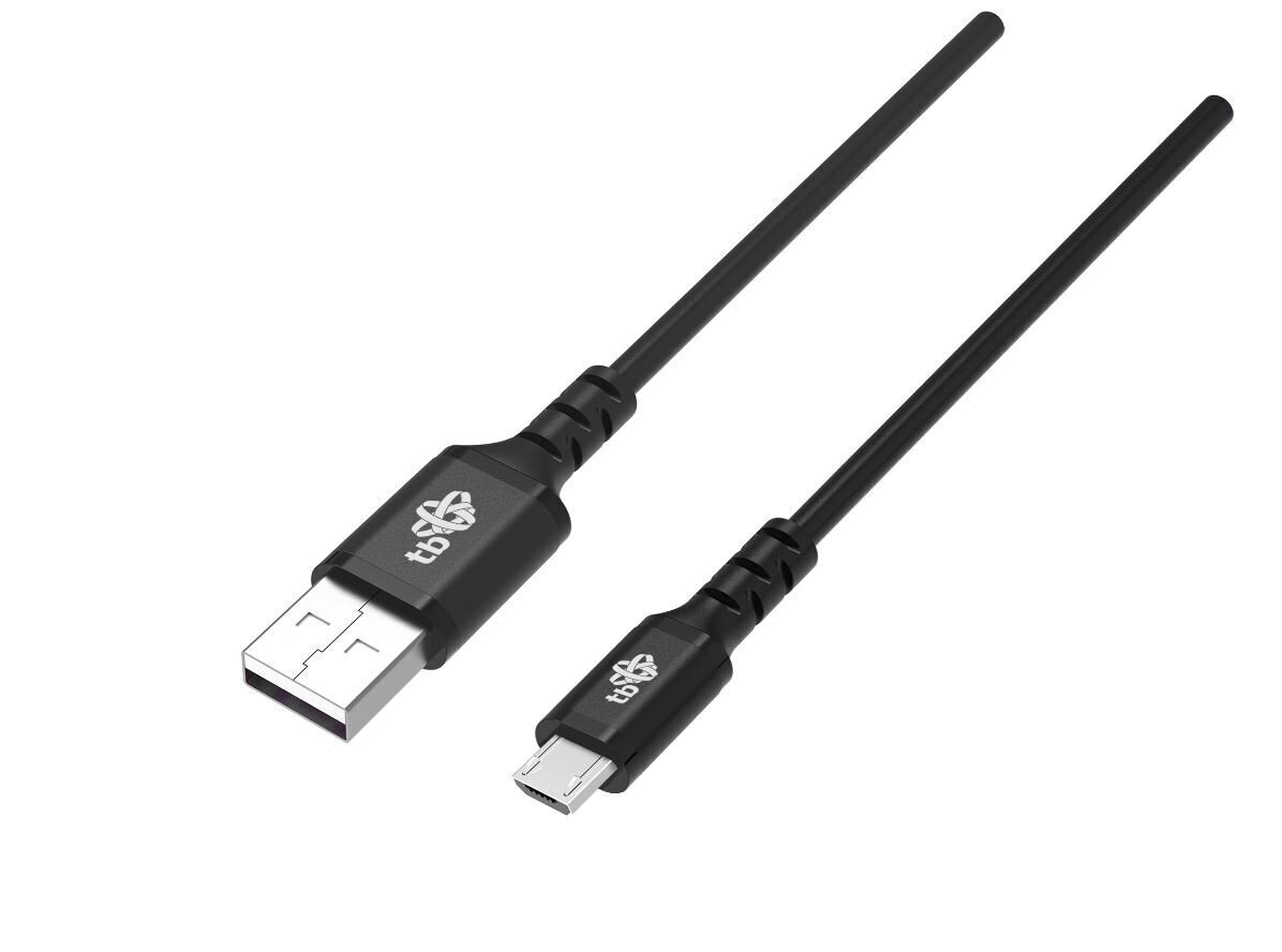 TB Kabelis USB0-Micro USB 2m silikona melns Quick Charge цена и информация | Savienotājkabeļi | 220.lv