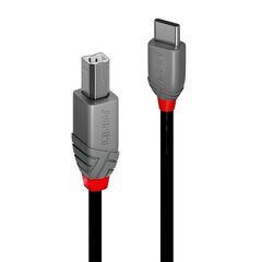 CABLE USB2 C-B 2M/ANTHRA 36942 LINDY cena un informācija | Savienotājkabeļi | 220.lv