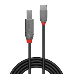 CABLE USB2 C-B 0.5M/ANTHRA 36940 LINDY cena un informācija | Savienotājkabeļi | 220.lv