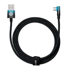 Baseus Elbow USB to USB-C 100W 2m angled cable (black-blue) цена и информация | Кабели для телефонов | 220.lv