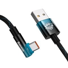 Baseus Elbow USB to USB-C 100W 2m angled cable (black-blue) цена и информация | Кабели для телефонов | 220.lv