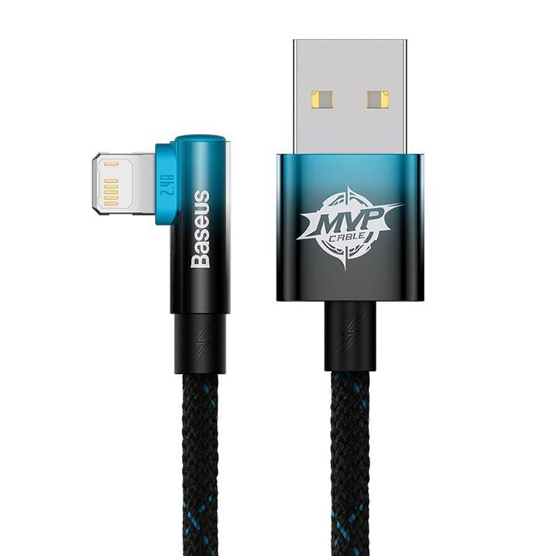 Baseus MVP 2 Lightning 1m 20W cable - (black-blue) cena un informācija | Savienotājkabeļi | 220.lv